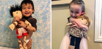 Oyuncaq düzəldib uşaqlara kömək edən qadın...